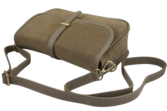 Zamszowa torebka damska Barberinis - Beżowa 