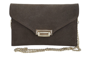 Stylowa kopertówka zamszowa Barberinis - Beżowa ciemna