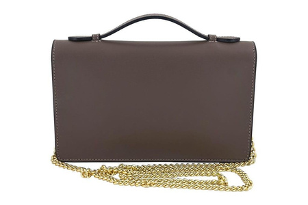 Torebka wizytowa ze skóry naturalnej - Bordowa