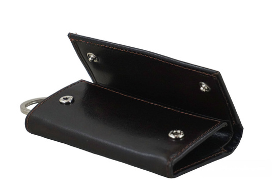 Etui skórzane na klucze / portfel - Brązowe ciemne 