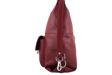 Torebki - plecaki/worki skórzane - Barberini's - Czerwony