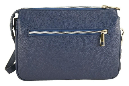 Torebka na ramię - listonoszka - Różowa pudrowa