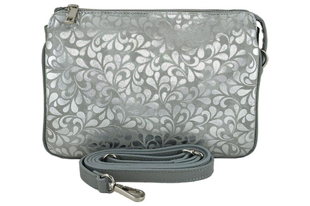 Torebka na ramię - listonoszka - Różowa pudrowa