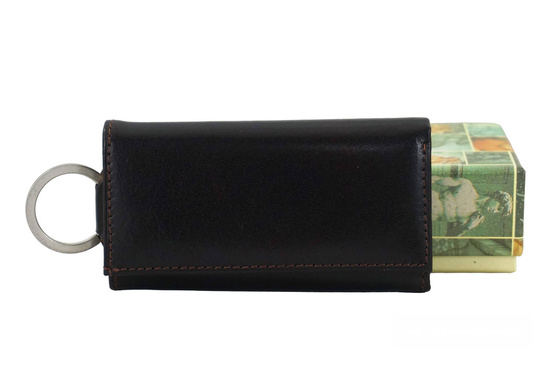 Etui skórzane na klucze / portfel - Brązowe ciemne 