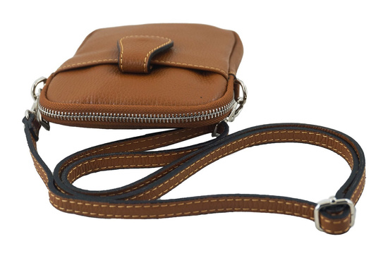 Skórzane etui na telefon - Beżowe