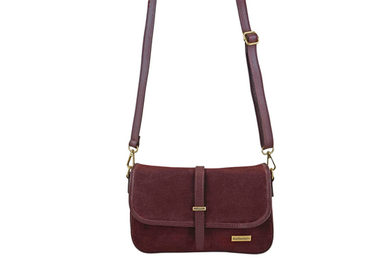 Zamszowa torebka damska Barberinis - Bordowa 