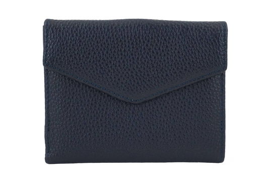 Elegancki portfel ze złotym zapięciem - Granatowy