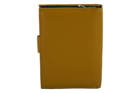 Pojemny kolorowy portfel damski  - Żółty ciemny 