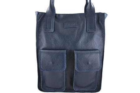 Torba shopper bag do pracy - Granatowa