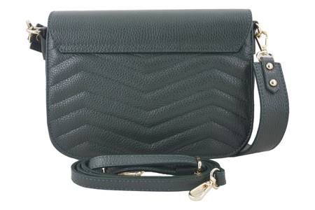 Torebka skórzana crossbody włoska - Bordowa 